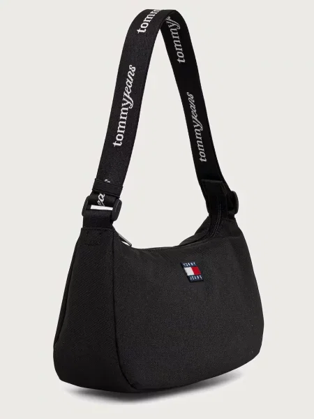 Tommy Jeans Kabelka na rameno ESS DAILY čerešňová biela čierna