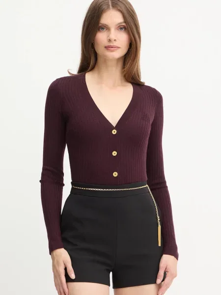 Pulover z dodatkom volne Elisabetta Franchi bordo