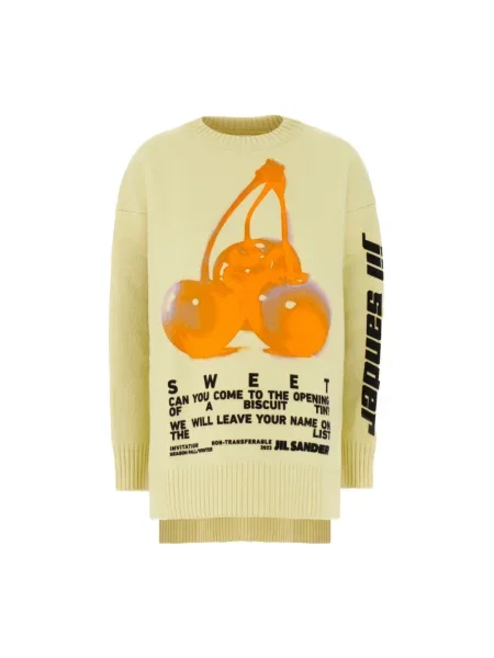 Sweter Jil Sander wełniany żółty
