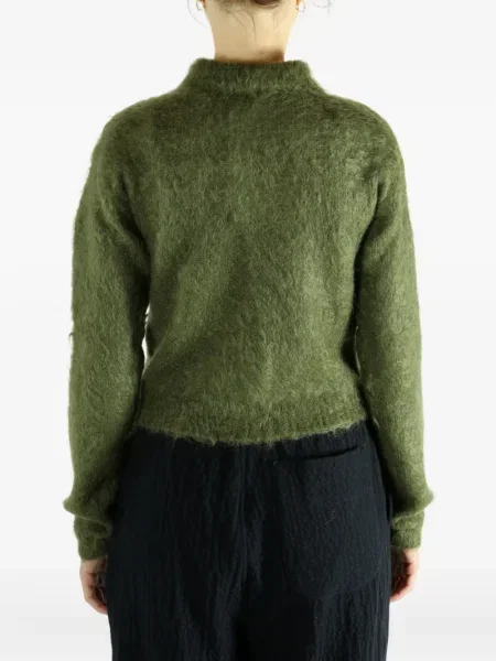 Tricou polo Auralee tricotate verde