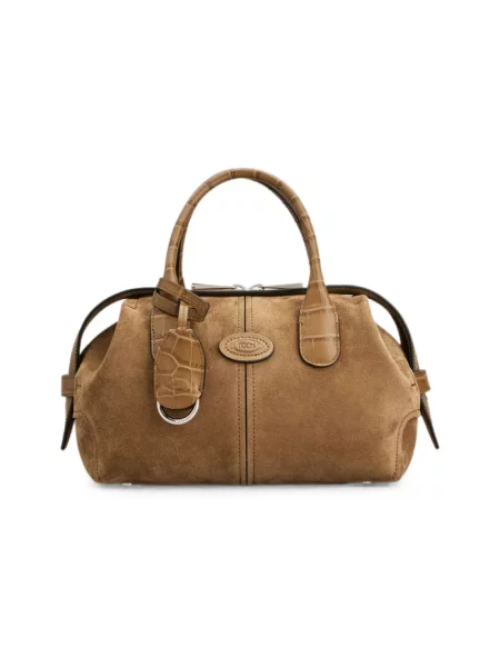 Shopperka Tod's zamszowa brązowa