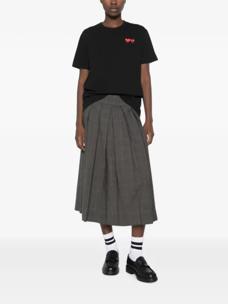 Тениска Comme Des Garçons Play със сърца черно