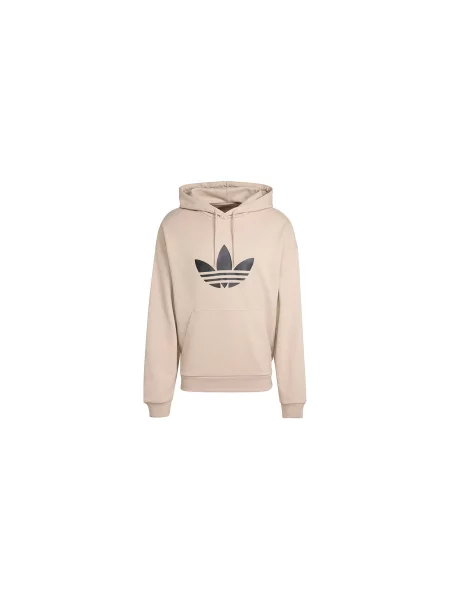 Adidas Trefoil Hoodie Stone Khaki Mężczyźni Bluzy i bluzy z kapturem adidas Originals Jasnobrązowy Size: S