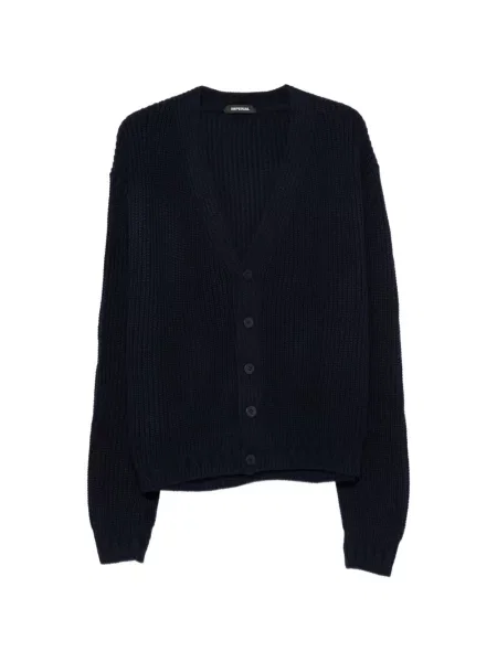 Cardigan Imperial tricotate cu decolteu în V albastru