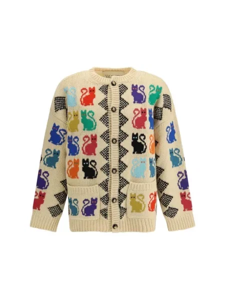 Wielobarwność kardigan Valentino wełniany
