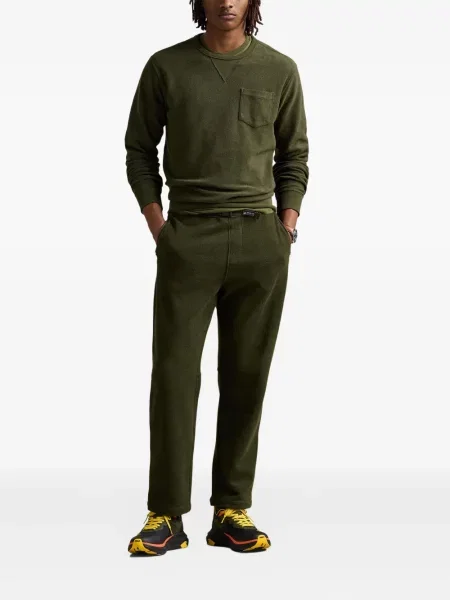 Prugasta majica Polo Ralph Lauren s printom s okruglim izrezom zelena