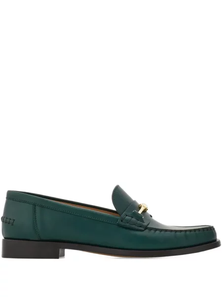 Pantofi loafer Ferragamo din piele verde