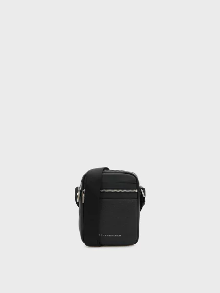 Шкіряна сумка Tommy Hilfiger чорна