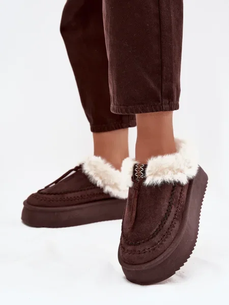 Škornji za sneg Boto s platformo bela