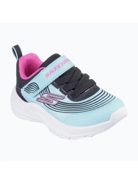 Buty dziecięce SKECHERS Microspec Advance aqua czarne