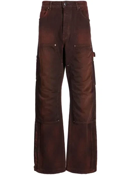 Žakárové kalhoty Amiri hnědé