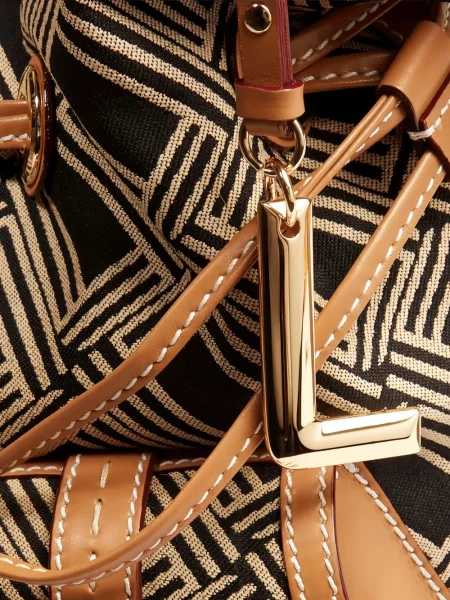 Geantă bucket Lancel cu imprimeu geometric