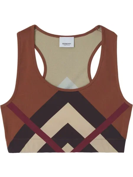 Vestă Burberry în carouri cu imagine maro