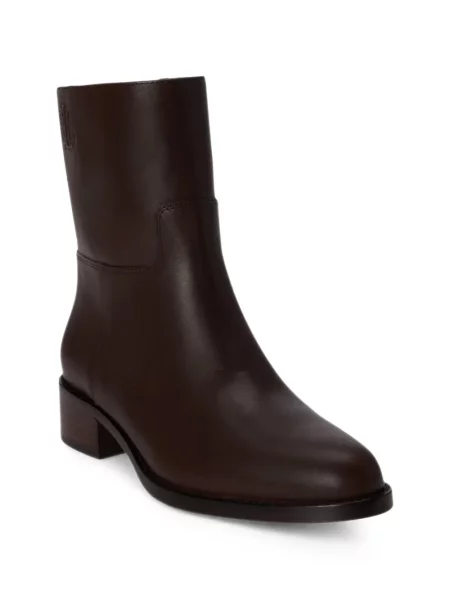 Δερμάτινα μποτάκια αστραγάλου Lauren Ralph Lauren με αυτόγραφο καφέ