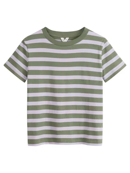 MELA Tričko KHIRA olivová bílá