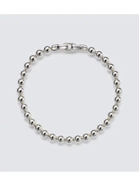 Brăţară David Yurman cu mărgele argintiu