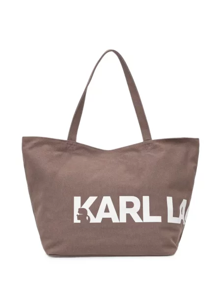 Geantă shopper Karl Lagerfeld cu imagine maro
