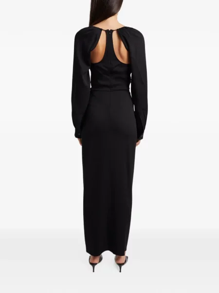 Rochie maxi Christopher Esber cu volane negru