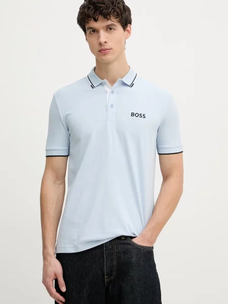 BOSS Green polo Paddy Pro niebieska