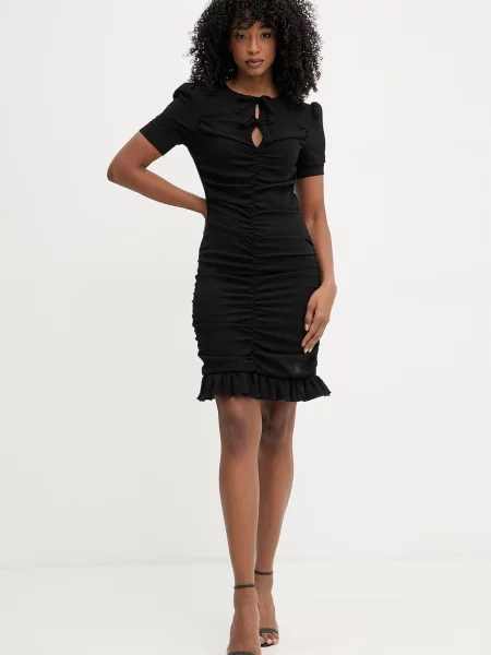 Morgan rochie Drapată negru