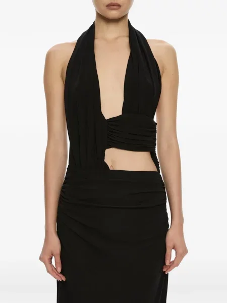 Rochie maxi Christopher Esber drapată negru