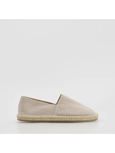 Reserved Pletené espadrilky béžová