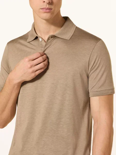 Paul & Shark Koszulka Polo Z Jedwabiem beige beżowe