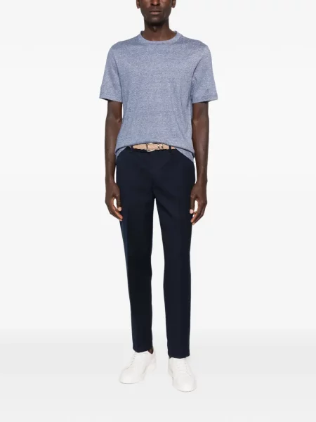 Tricou Brunello Cucinelli scurt albastru