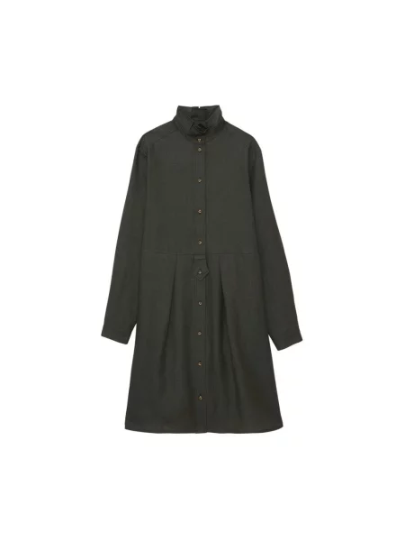 Lniana sukienka Ines De La Fressange Paris garniturowa zielona