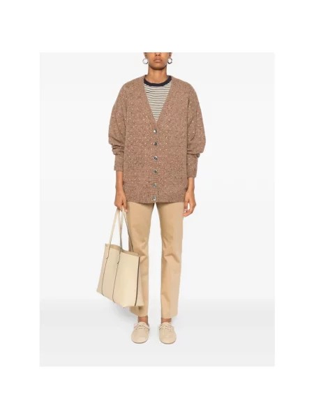Sweter Pinko brązowy
