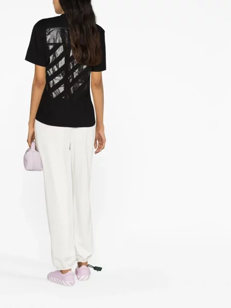 Raštuotas marškinėliai Off-white balta