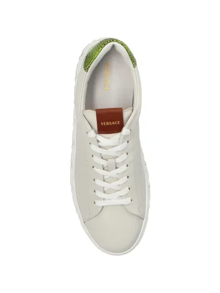 Fűzős csipkés sneaker Versace fehér