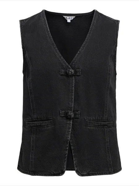 OBJECT Vestă denim negru