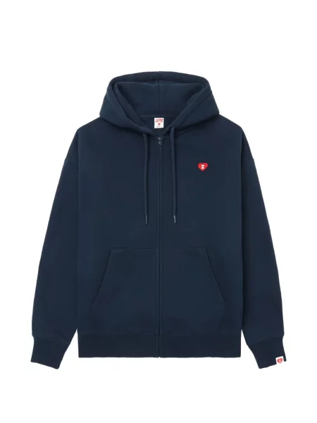 Mikina s kapucí Apee™ By *a Bathing Ape® se srdcovým vzorem modrá
