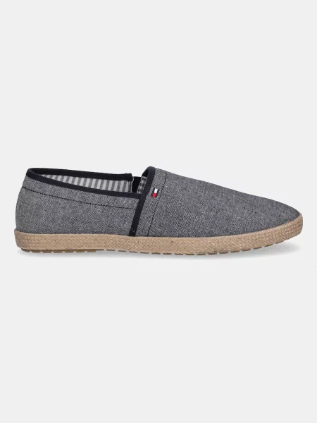Tommy Hilfiger espadryle HILFIGER CHAMBRAY ESPADRILLE granatowy niebieskie