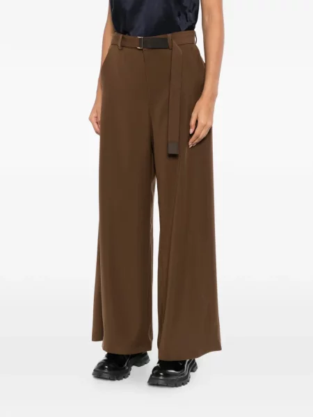 Cu centură pantaloni Sacai maro