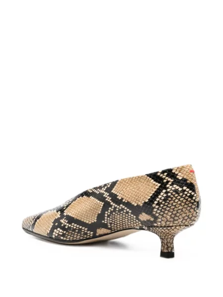 Pantofi cu toc Aeyde cu model piele de șarpe