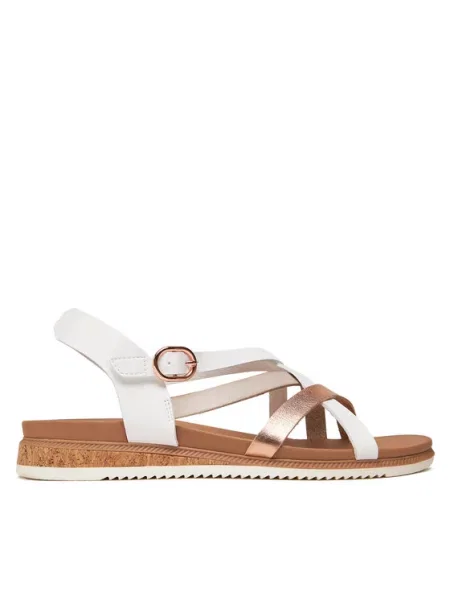Skechers Sandały Desert Kiss Low-Peak Rank biały