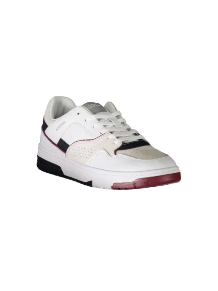 Lniane trampki Tommy Hilfiger sznurowane białe
