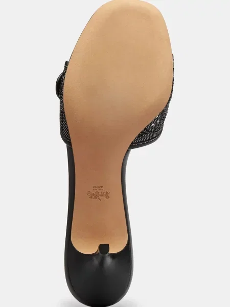 Кожаные шлепанцы Coach на шпильке