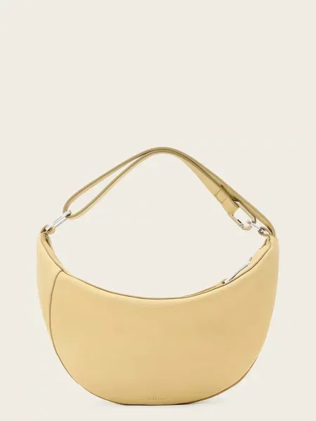 AllSaints crossbody torbica usnjena rumena