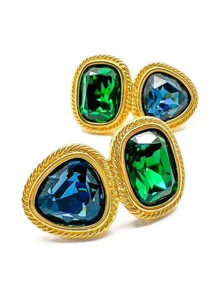 Σκουλαρίκια Jennifer Gibson Jewellery με πετραδάκια χρυσό