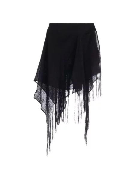 Fusta mini Yohji Yamamoto cu franjuri negru