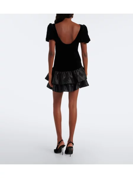 Rochie Rixo de catifea negru