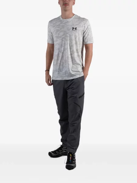 Tricou Under Armour cu autograf gri