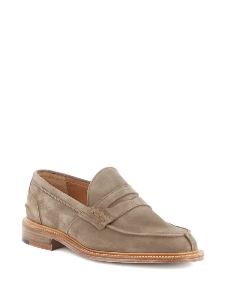 Pantofi loafer Tricker's din piele de căprioară maro