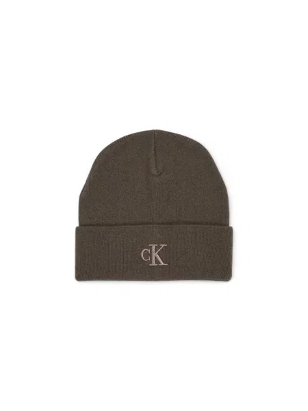 Czapka Calvin Klein z haftem brązowa