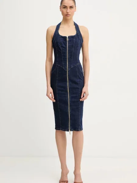 Fracomina sukienka jeansowa granatowa