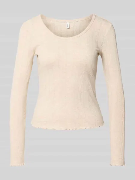 Bluzka z długim rękawem o kroju slim fit z domieszką bawełny model TENNA' Only