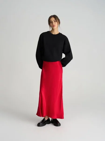 Спідниця міді DIVERSE червоний